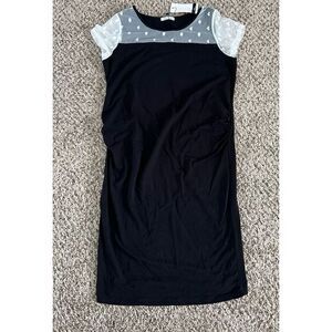 NWT Abie‎ Women's short sleeve mesh black dress size medium
